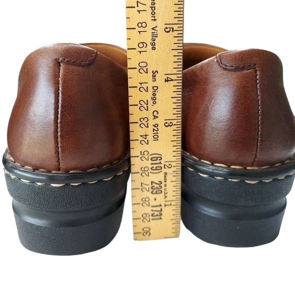 Eastland Tracie Womens Brown Leather Slip On Clog Shoe Size 10 Y2K 90 Academia - Picture 3 of 12
